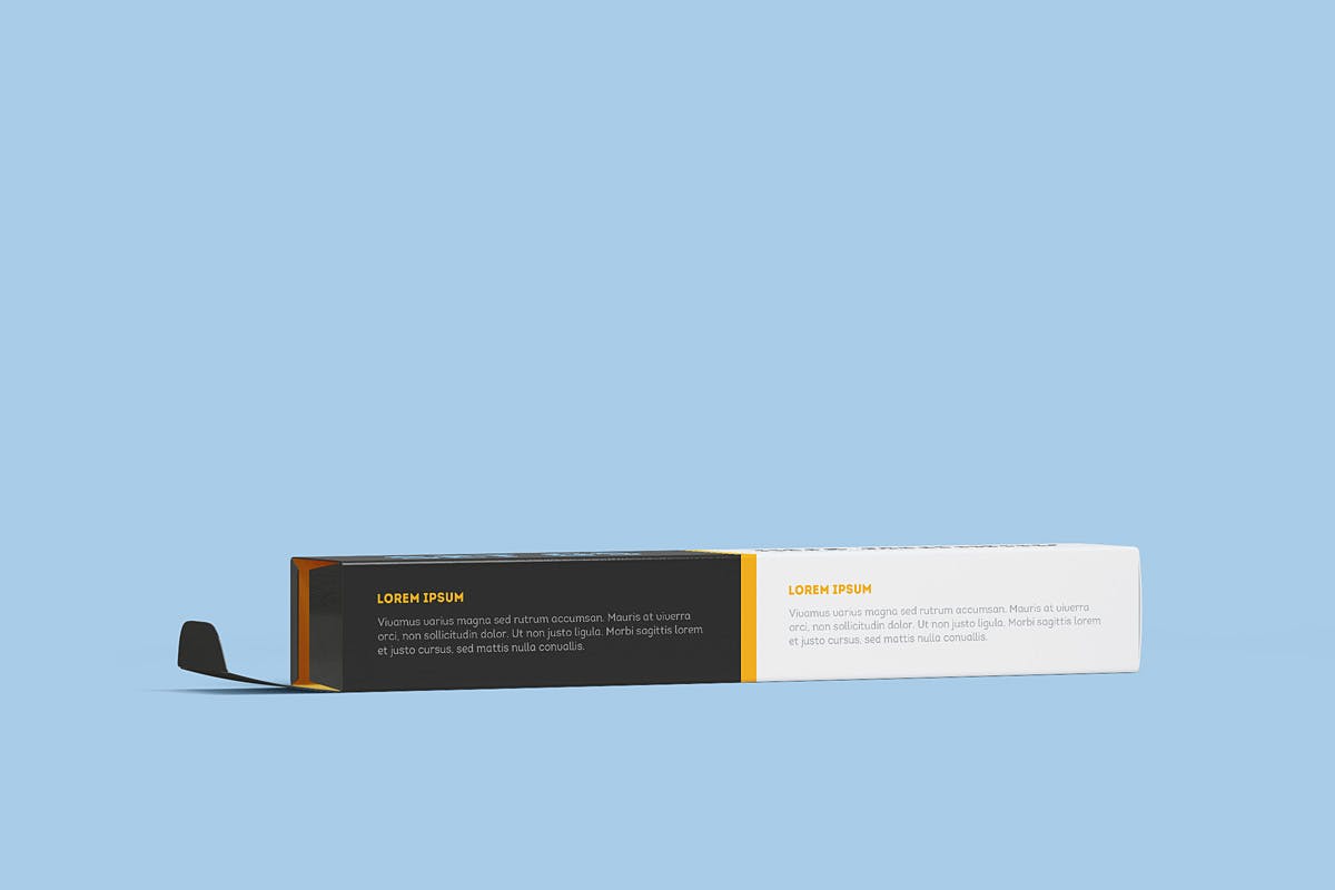 9款逼真长方形产品包装纸盒设计展示贴图样机 Package Box Mockup Long Rectangle Box_img_2