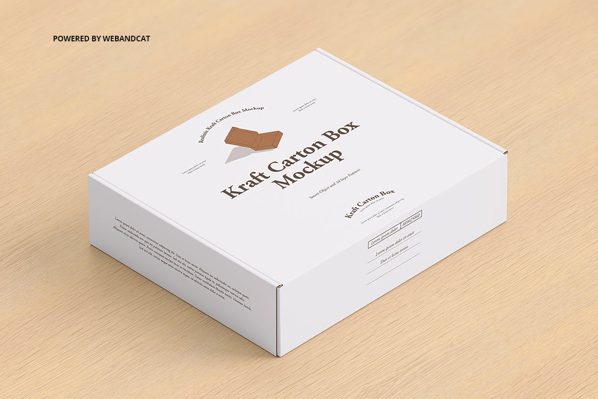 高质量产品快递包装纸盒设计展示贴图样机 Mailing Carton Box Mockup 3_img_2