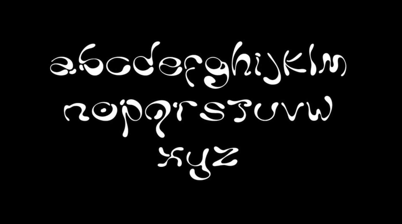 潮流圆润液体水滴形式标题文字设计装饰英文字体素材 Milena Leimig - Ladi Typeface_img_2