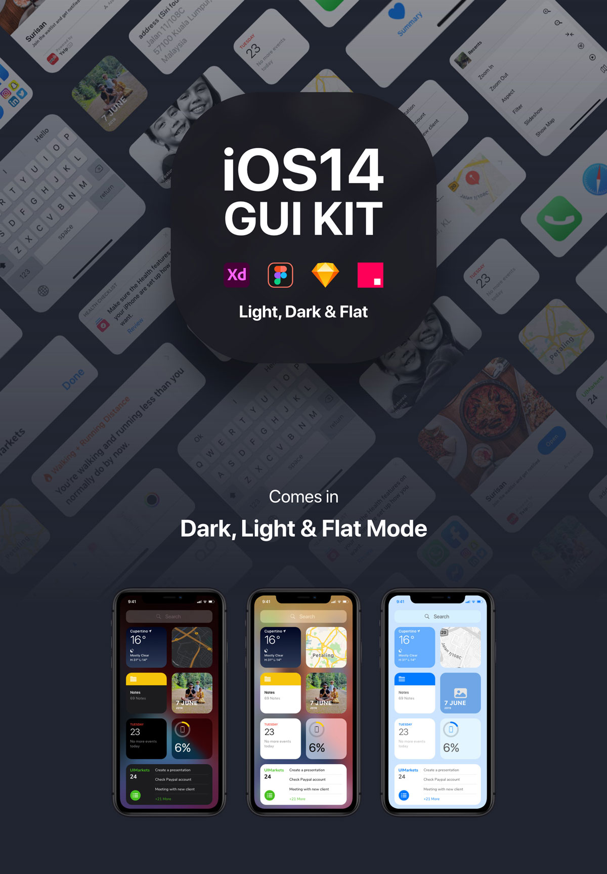 苹果手机系统iOS 14 GUI设计素材套件 iOS14 GUI KIT_img_2