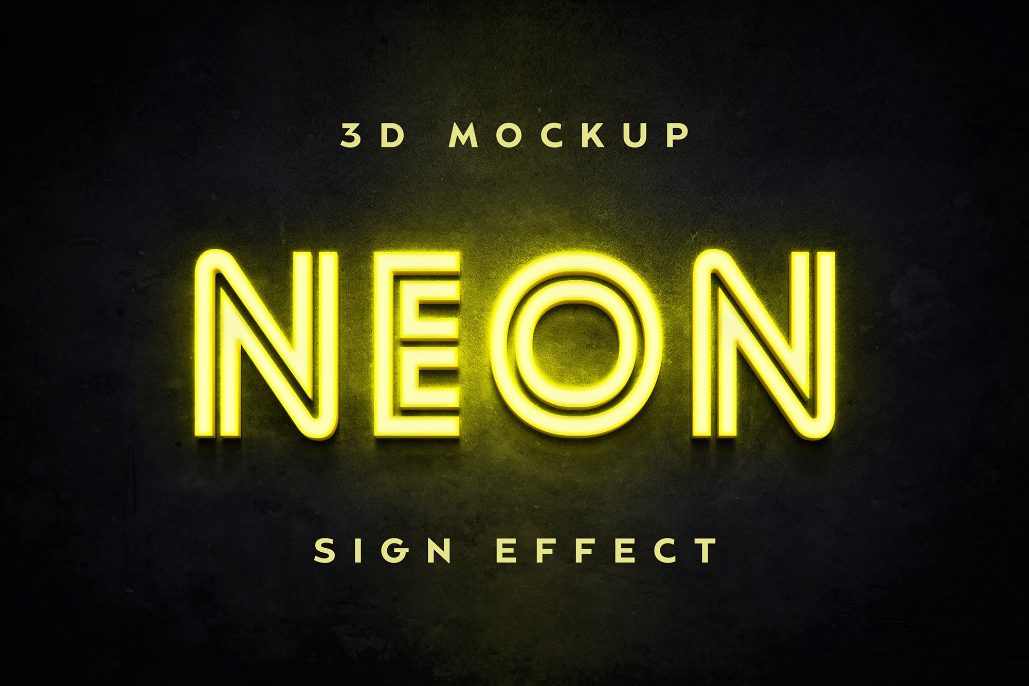 时尚霓虹灯3D文字效果文字设计PS样式模板素材 Neon Sign Effect_img_2