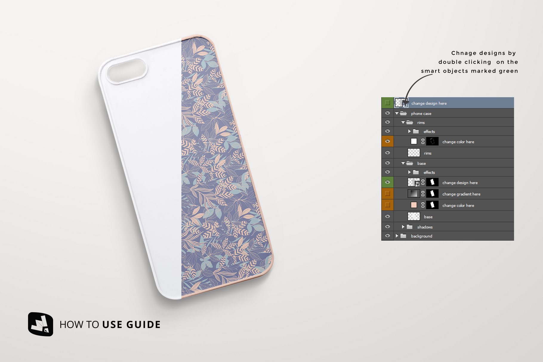 时尚顶视图苹果手机壳外观设计展示贴图样机 Top View Phone Case Mockup_img_2