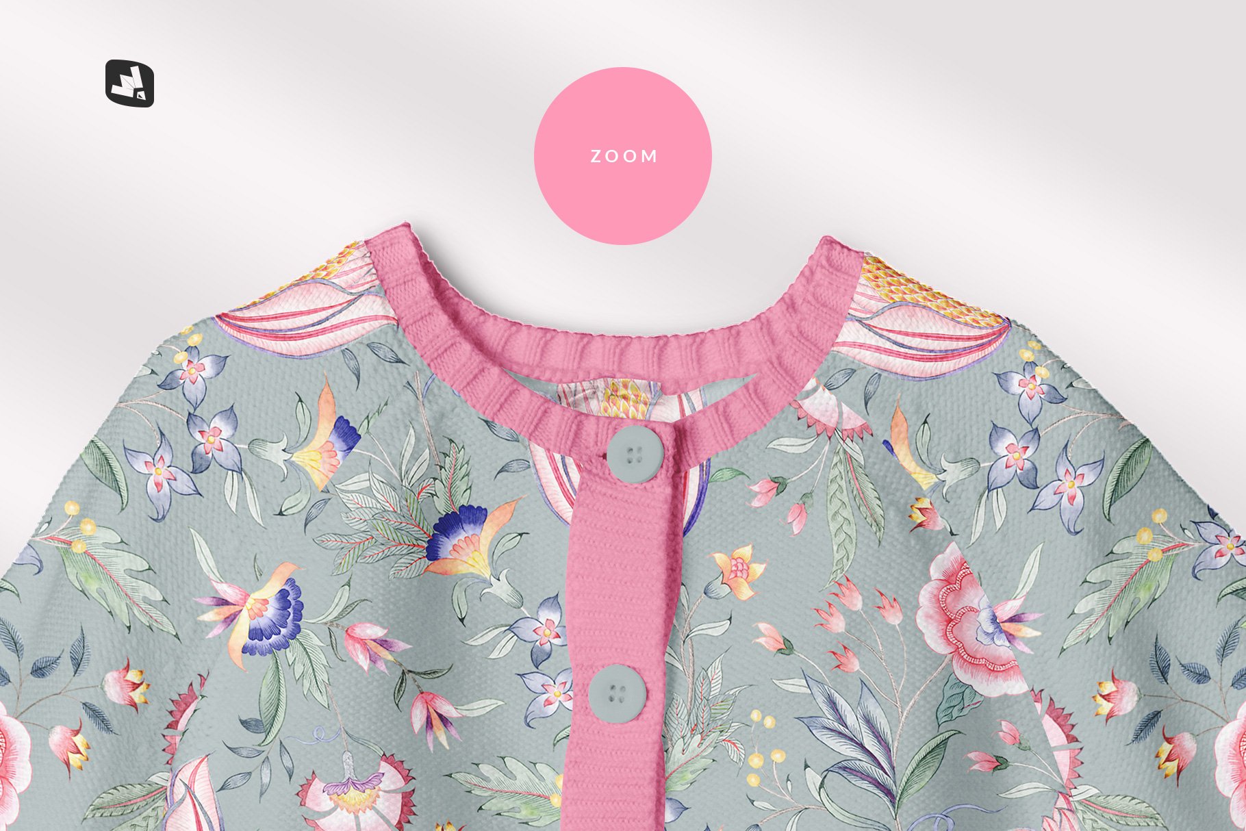 冬季婴儿毛衣印花图案设计展示样机模板 Top View Baby Sweater Mockup_img_2