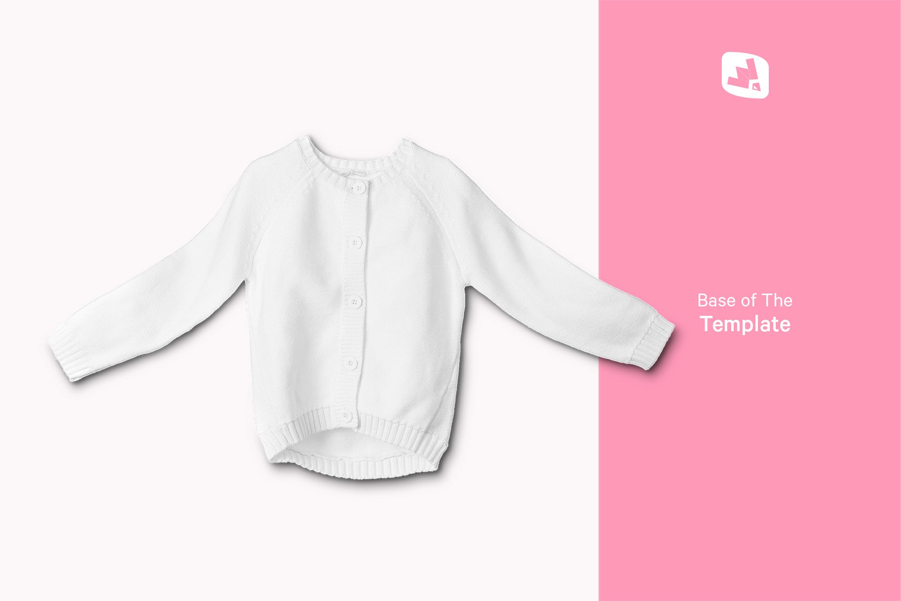 冬季婴儿毛衣印花图案设计展示样机模板 Top View Baby Sweater Mockup_img_2