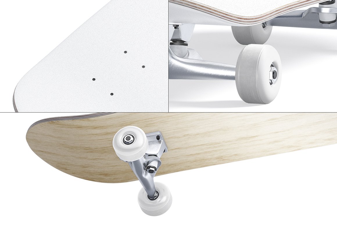 9款木质滑板外观印花图案设计展示贴图样机合集 Skateboard Mockups Set_img_2