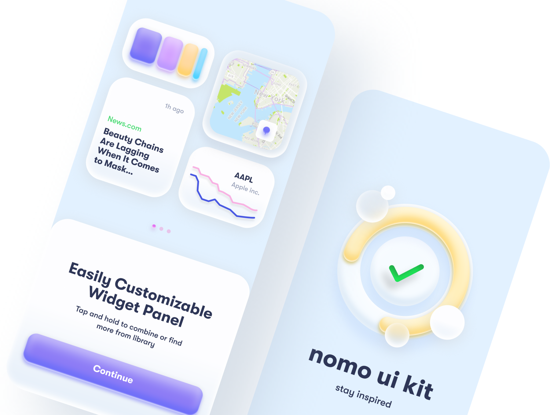 简洁APP应用程序设计UI套件素材包 Nomo UI Kit_img_2