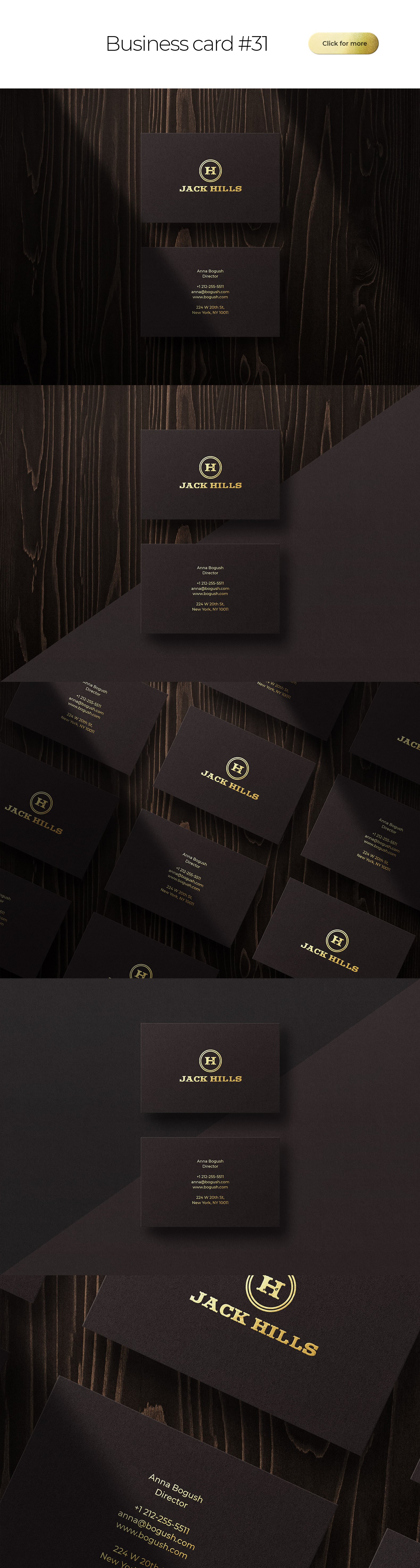 100多款时尚优雅商务名片卡片设计模板展示贴图样机素材 Business Card Bundle Template Mockup_img_2