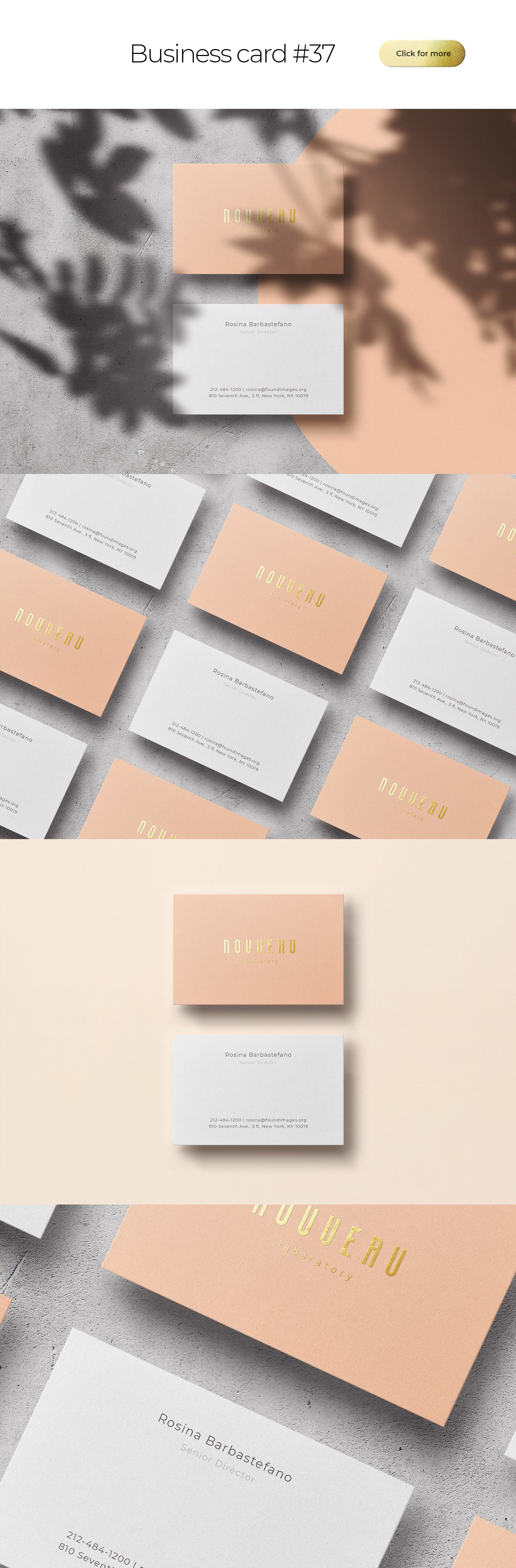 100多款时尚优雅商务名片卡片设计模板展示贴图样机素材 Business Card Bundle Template Mockup_img_2