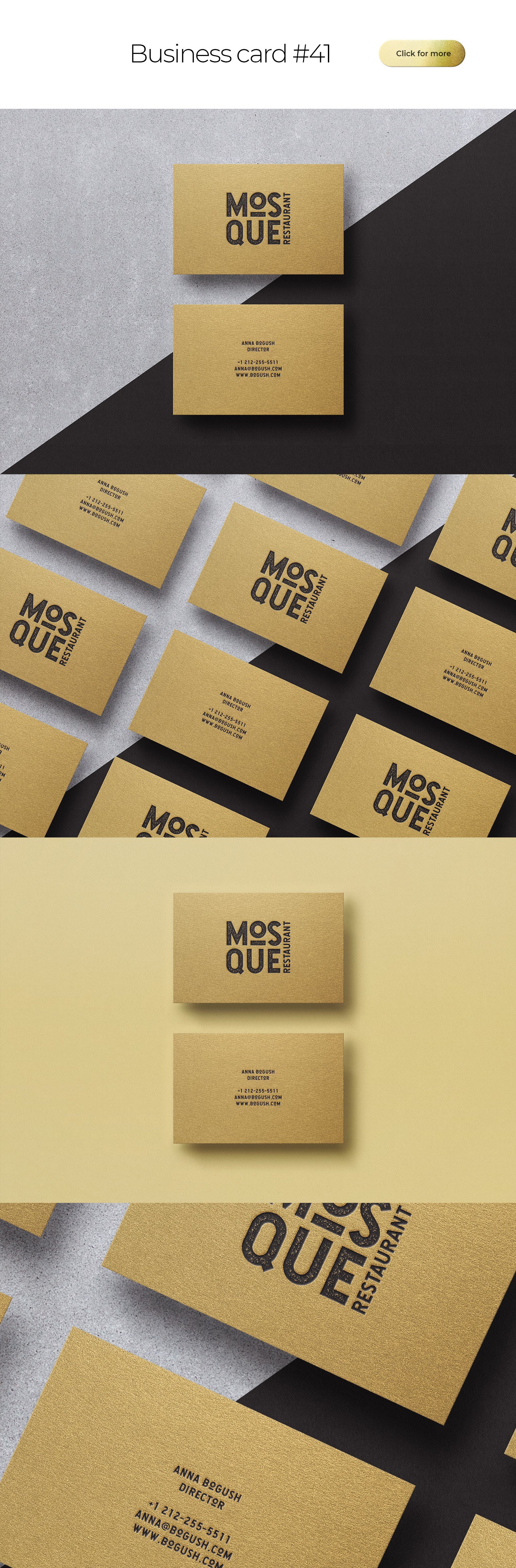 100多款时尚优雅商务名片卡片设计模板展示贴图样机素材 Business Card Bundle Template Mockup_img_2