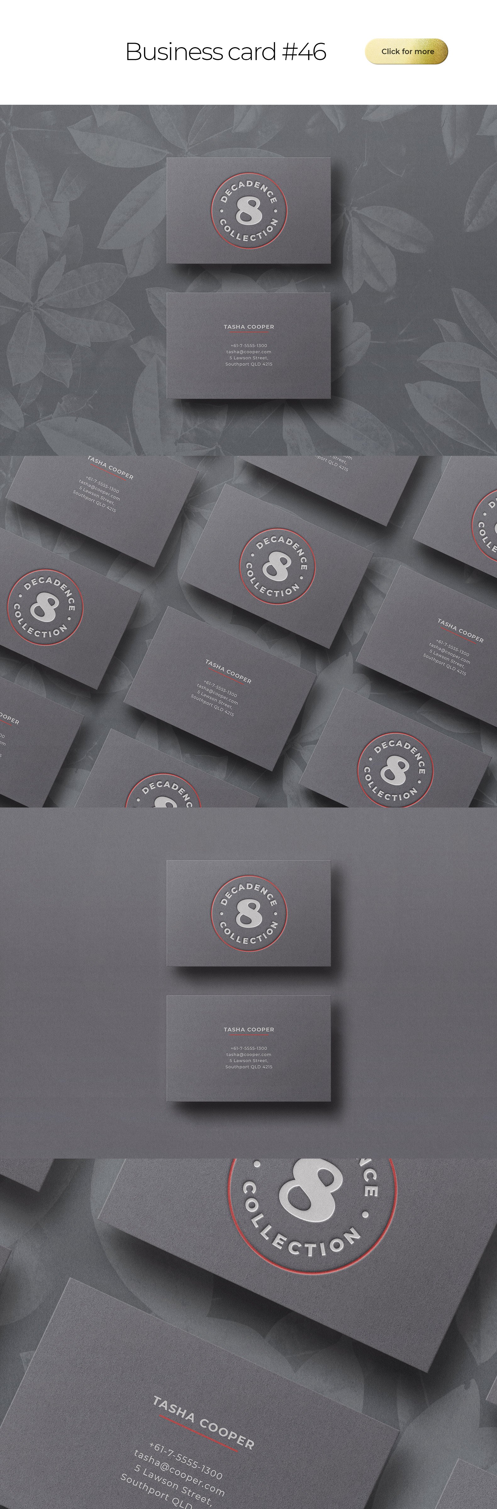 100多款时尚优雅商务名片卡片设计模板展示贴图样机素材 Business Card Bundle Template Mockup_img_2