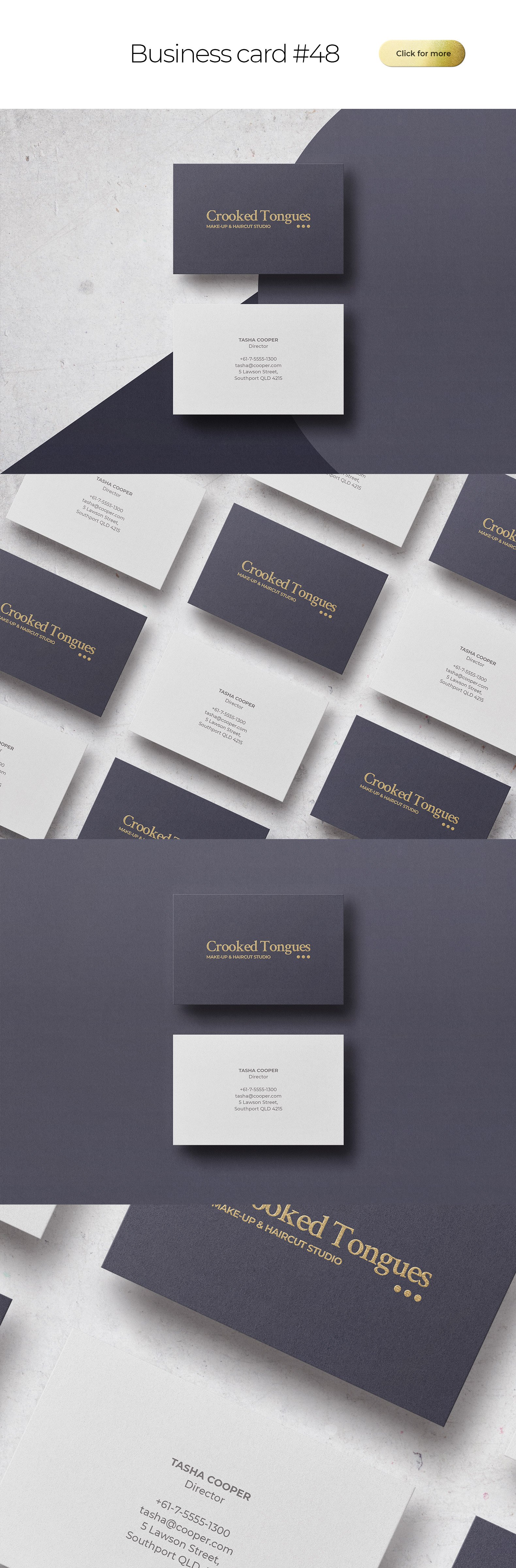 100多款时尚优雅商务名片卡片设计模板展示贴图样机素材 Business Card Bundle Template Mockup_img_2