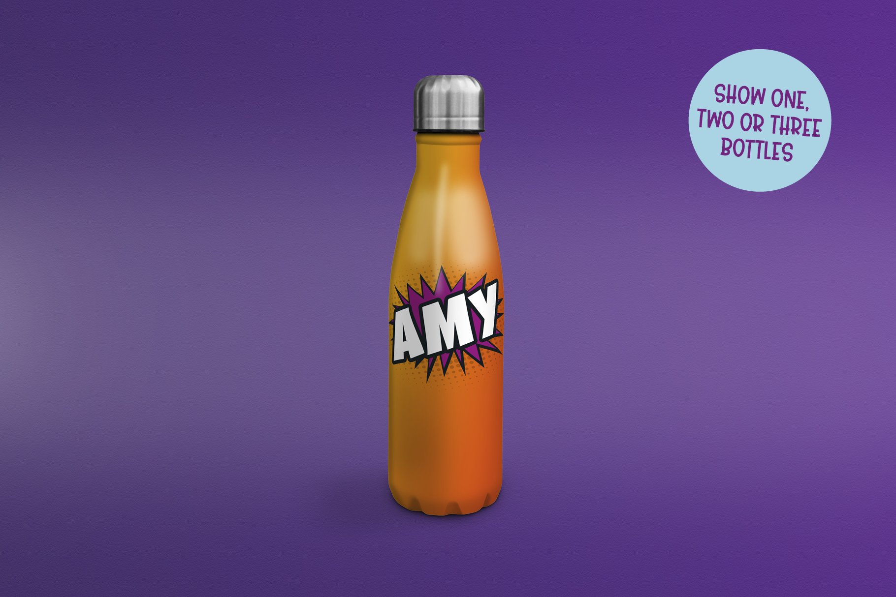 极简矿泉水饮料塑料瓶标签设计展示样机 Water Bottle Drinks Bottle Mockup_img_2