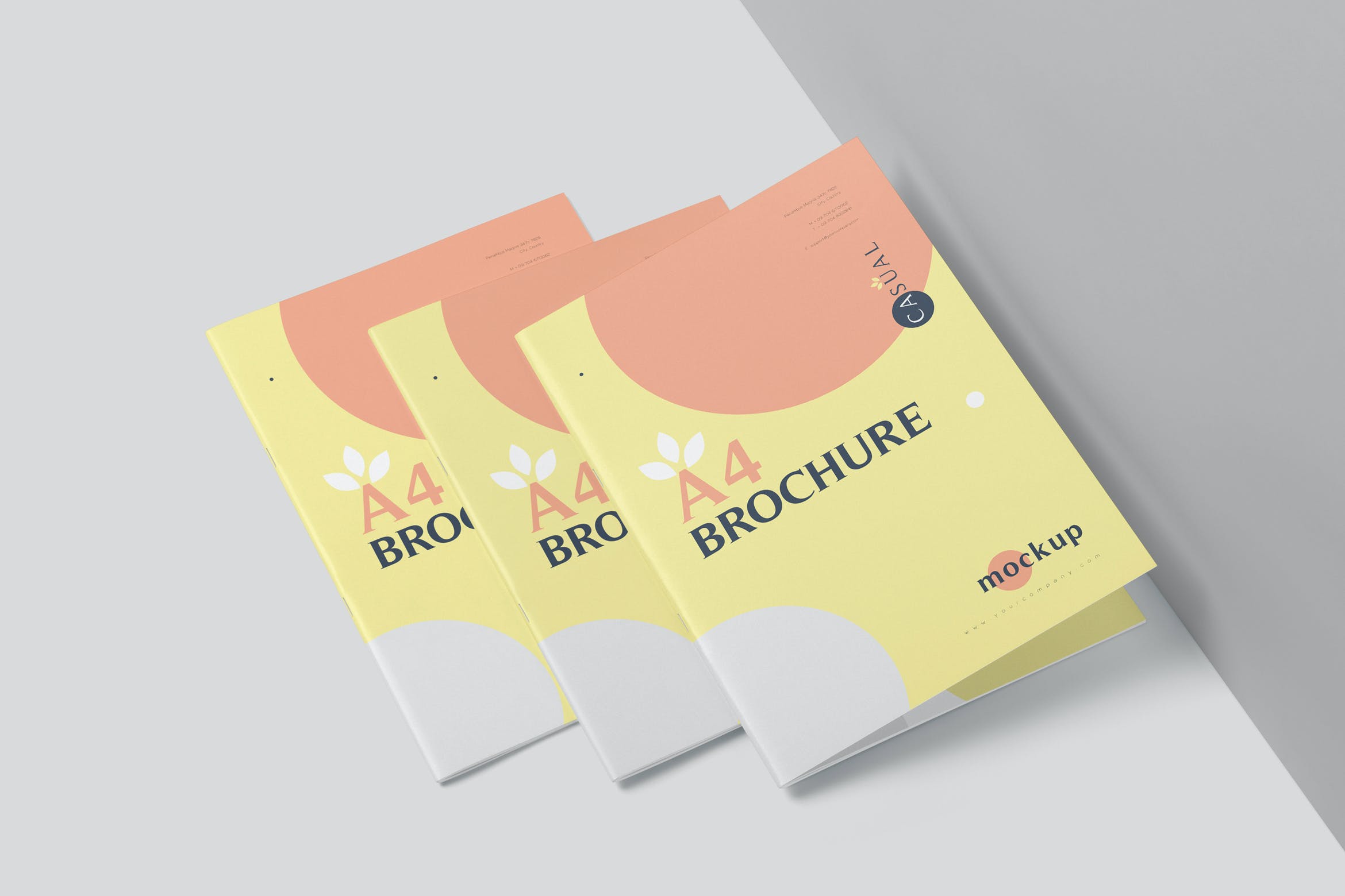 6款A4海报传单设计展示贴图样机 A4 Brochure Mockups_img_2