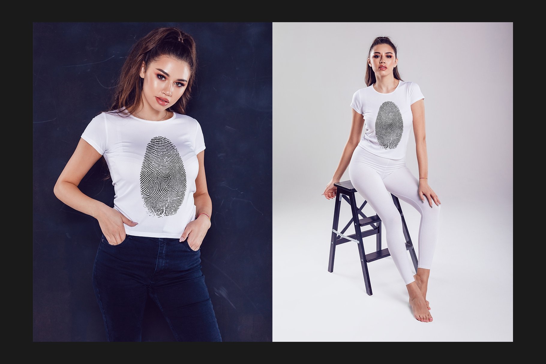 16款女式半袖T恤印花图案设计展示样机合集 T-Shirt Mockup Set_img_2