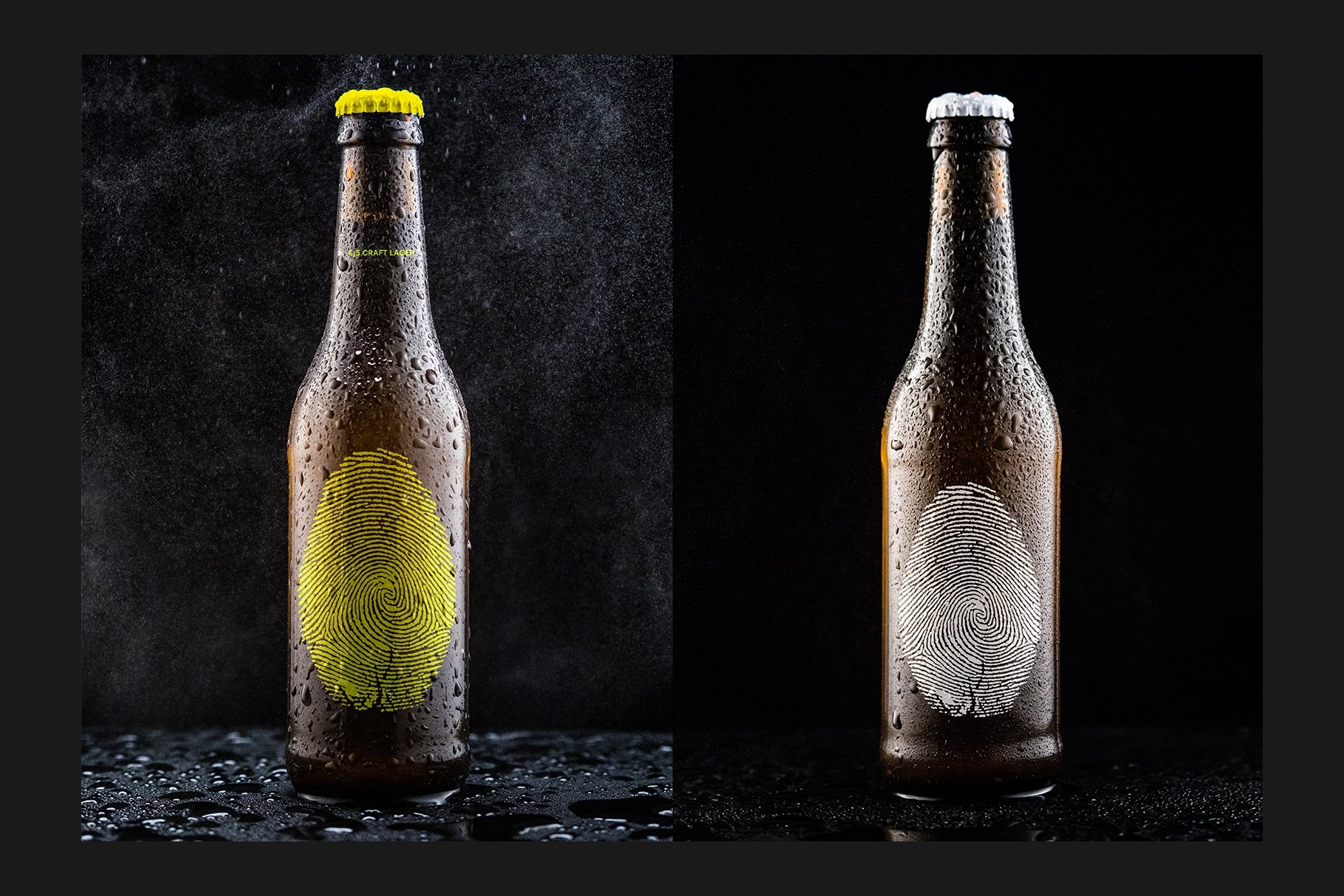 8款啤酒玻璃瓶标签设计贴图样机模板合集 Beer Bottle Mockup Set_img_2