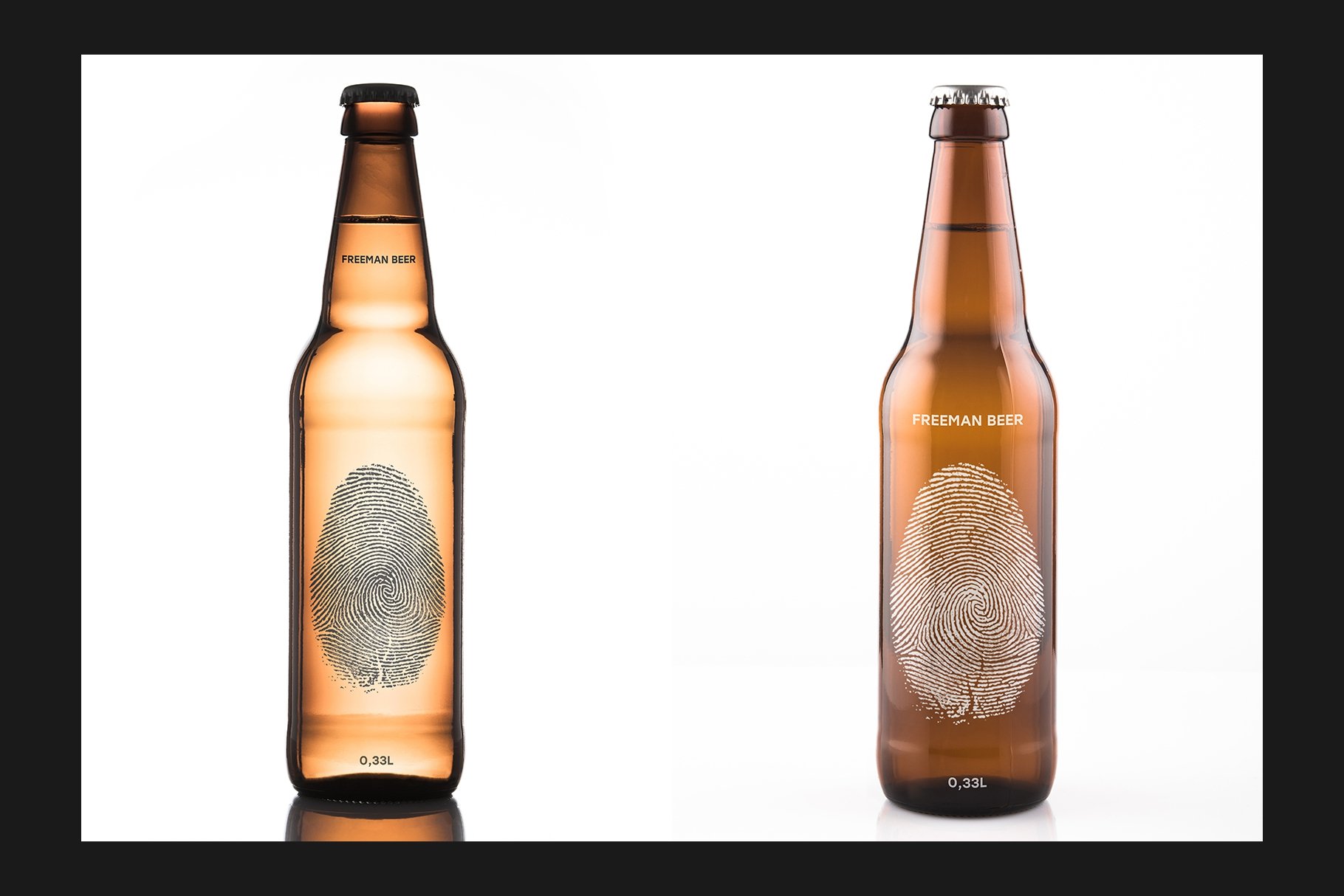 8款啤酒玻璃瓶标签设计贴图样机模板合集 Beer Bottle Mockup Set_img_2