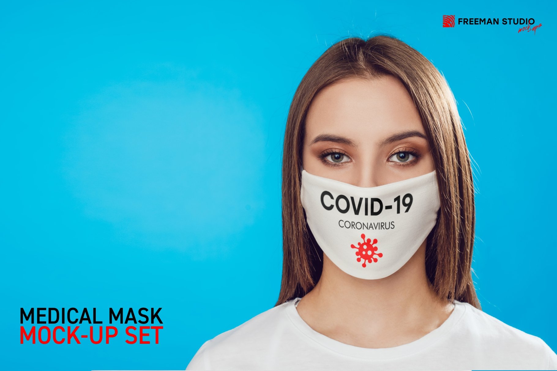 12款医用防护口罩面罩设计贴图样机合集 Medical Mask Mockup Set_img_2