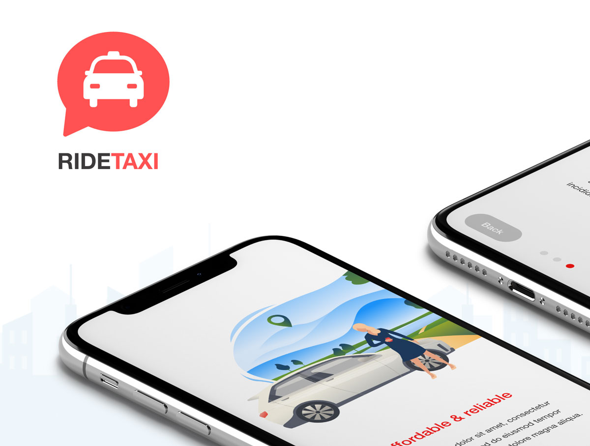 出租车打车叫车服务APP软件界面设计UI套件 Ride Taxi App UI Kit_img_2