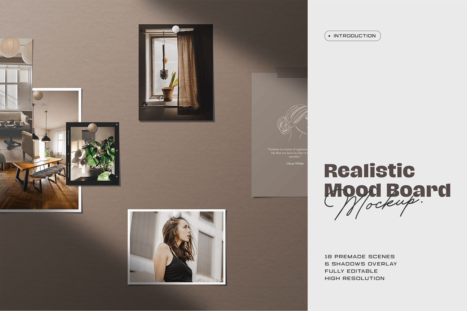 极简主义剪贴相片情绪版卡片展示拼贴样机套件 Moodboard Mockup Kit_img_2