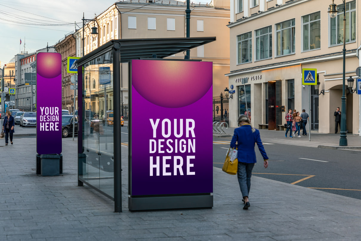 25款城市街头海报广告牌设计展示贴图样机模板 Street Billboards Mockups_img_2