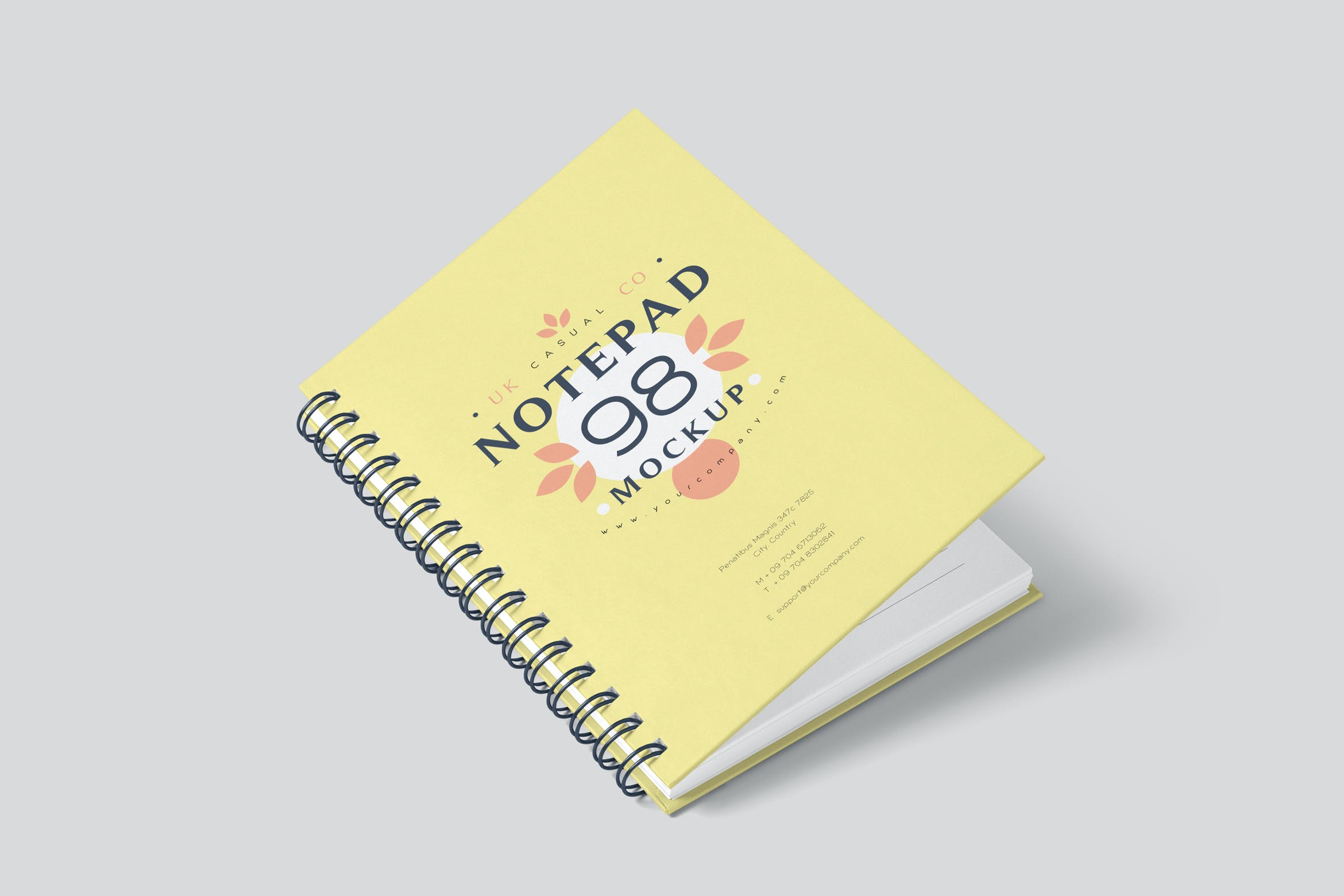 简洁螺环笔记本设计贴图样机 Notebook Mockups_img_2