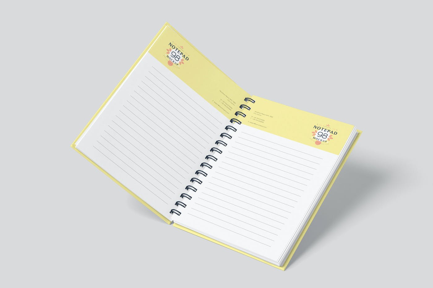 简洁螺环笔记本设计贴图样机 Notebook Mockups_img_2