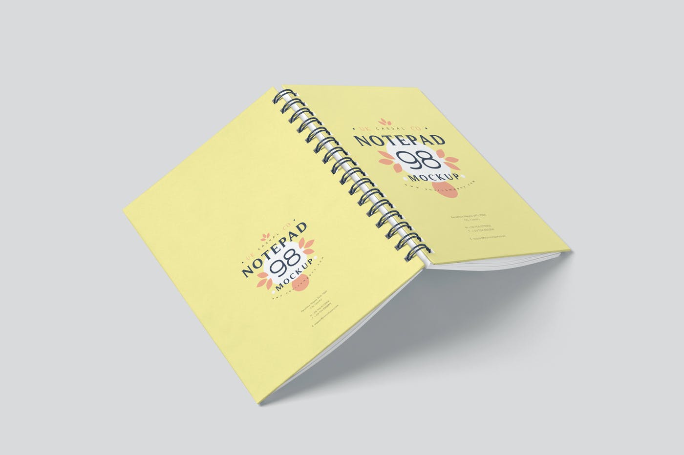 简洁螺环笔记本设计贴图样机 Notebook Mockups_img_2