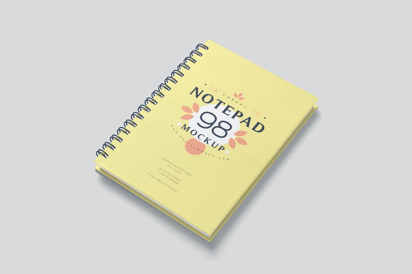 简洁螺环笔记本设计贴图样机 Notebook Mockups_img_2