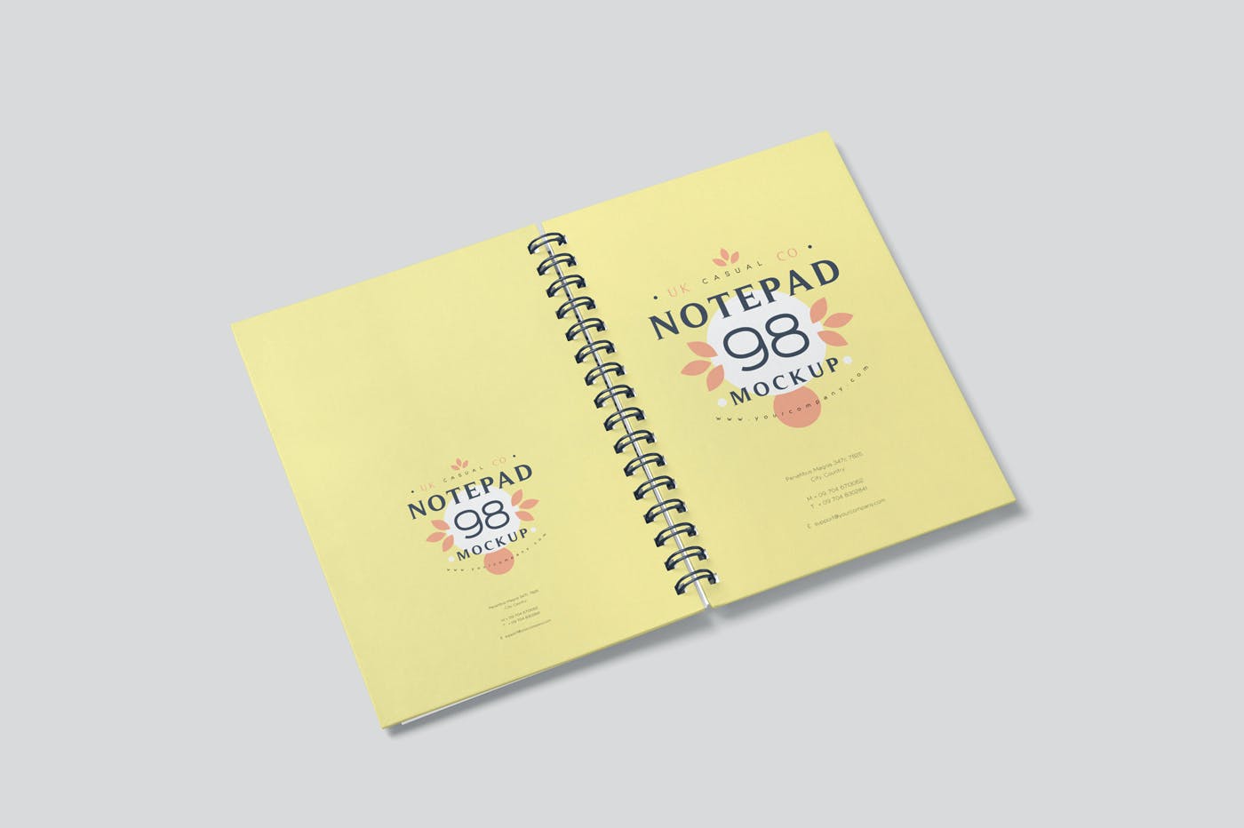 简洁螺环笔记本设计贴图样机 Notebook Mockups_img_2