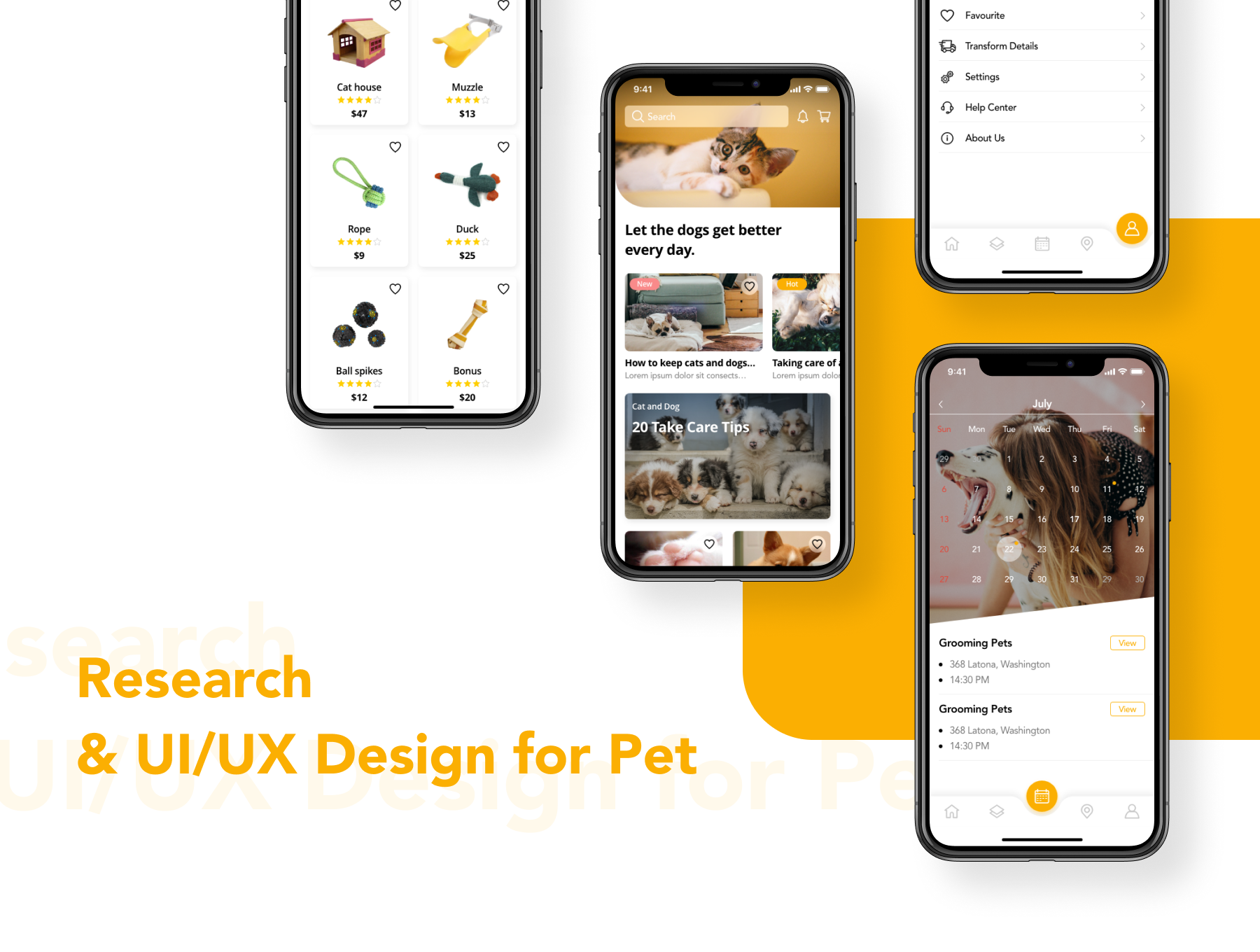 简洁宠物服务APP应用程序设计UI套件 Pedoz - Pet Service App UI Kit_img_2