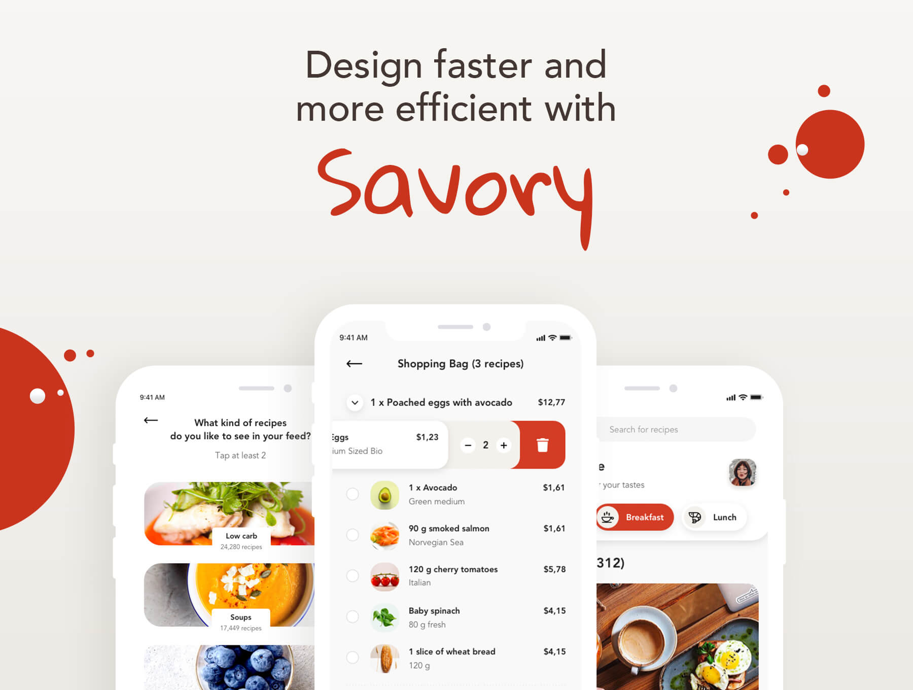 食品食谱在线购买APP应用程序UI套件 Savory - Food UI Kit_img_2