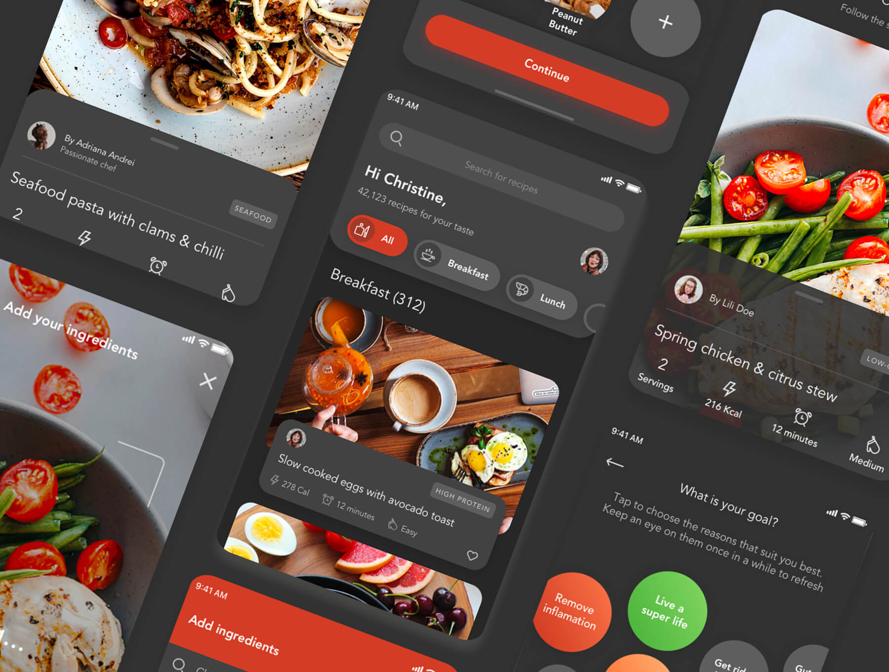 食品食谱在线购买APP应用程序UI套件 Savory - Food UI Kit_img_2