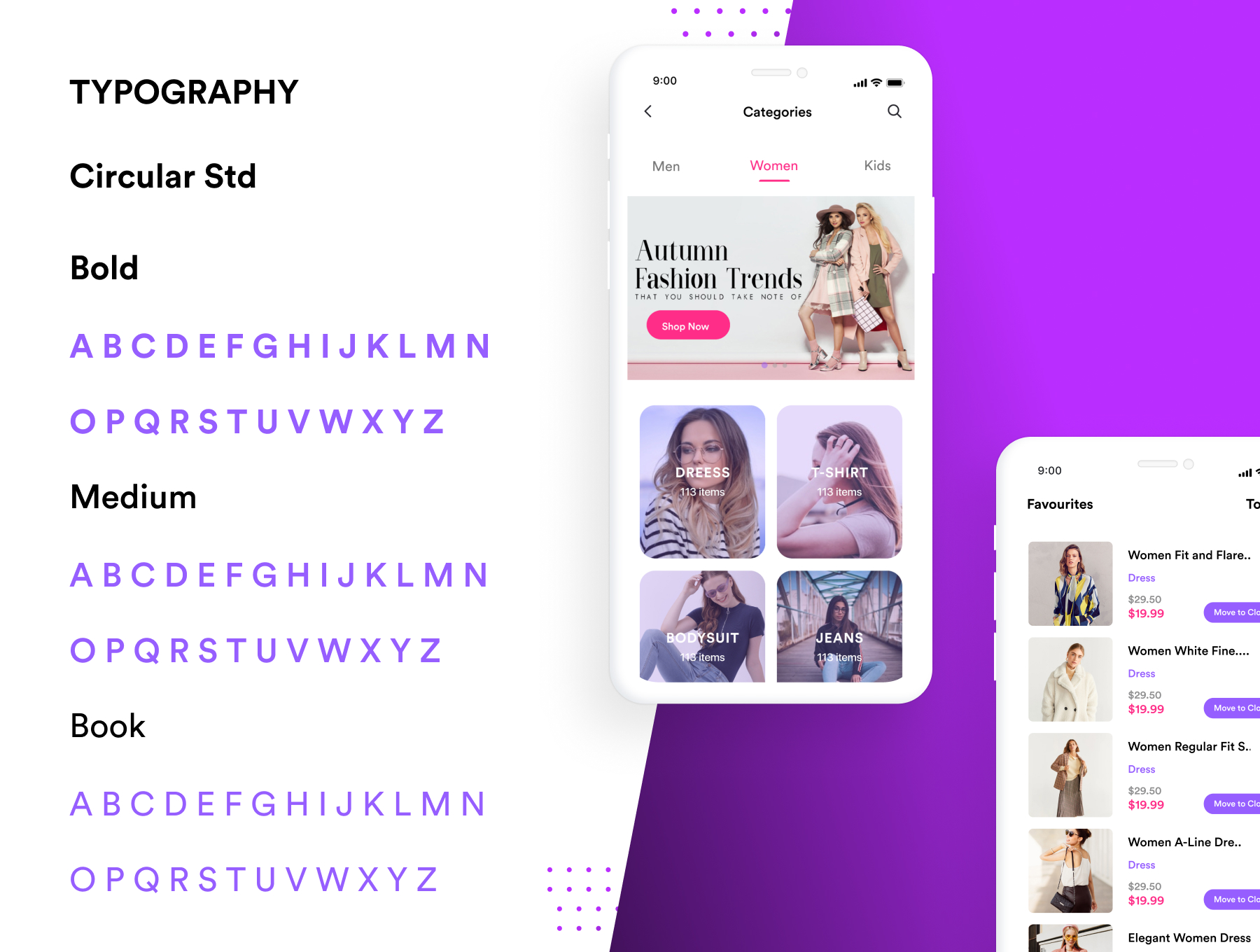 简约时尚服装电子商城APP应用程序界面设计UI套件 Zaara Fashion Ecommerce UI Kit_img_2