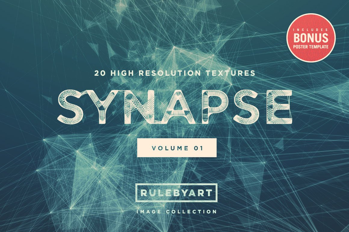 20款高清抽象突触天体宇宙云科技海报设计底纹图片素材 Synapse Textures Vol.1_img_2