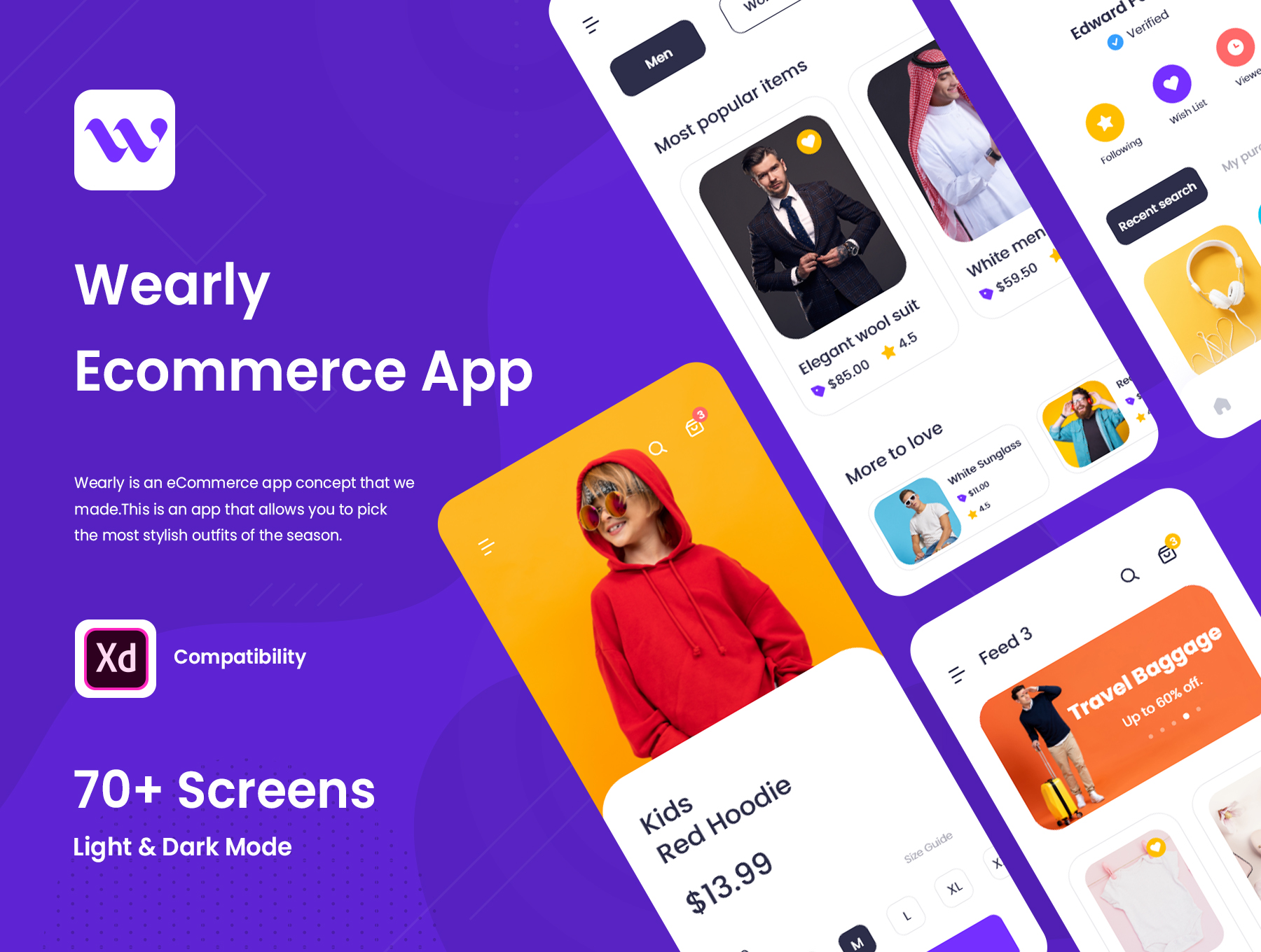 现代时尚服装电子商城APP应用程序设计UI套件素材 Wearly eCommerce App Ui Kit_img_2