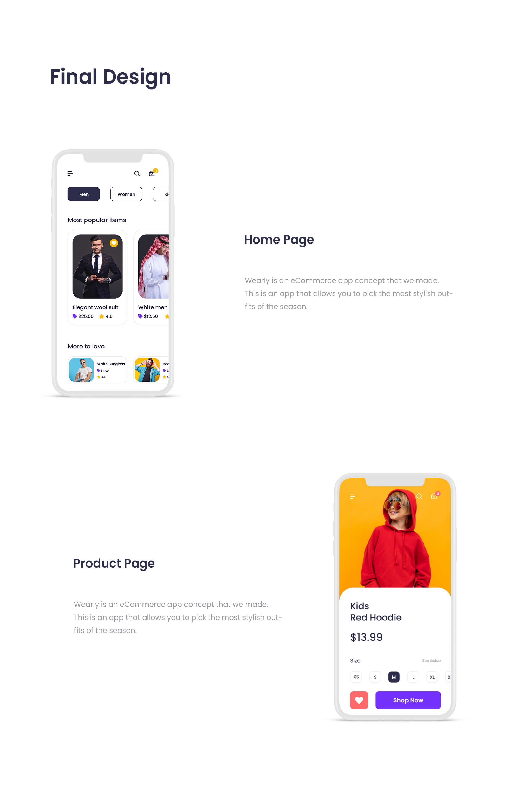 现代时尚服装电子商城APP应用程序设计UI套件素材 Wearly eCommerce App Ui Kit_img_2