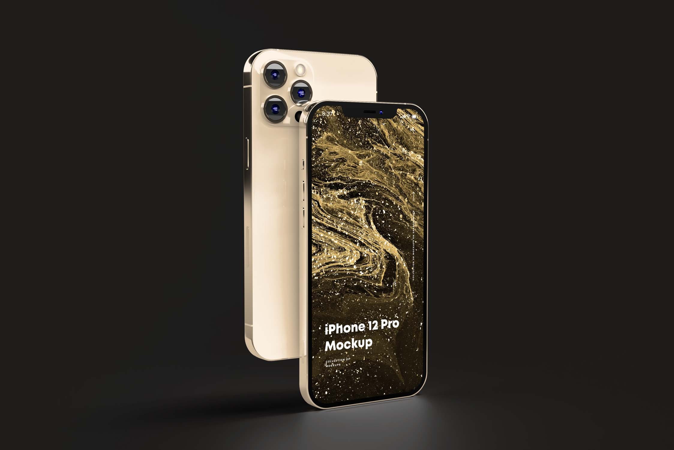 9款逼真苹果手机iPhone 12 Pro应用APP界面设计演示样机 iPhone 12 Pro Mockup_img_2