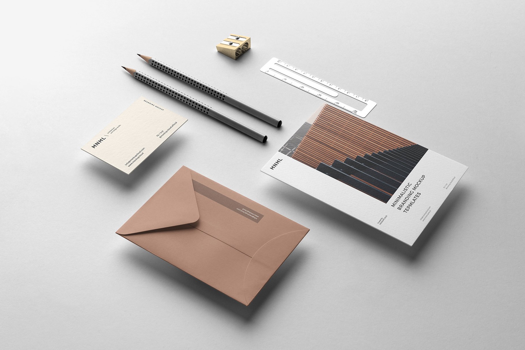 28款时尚品牌VI设计办公用品展示贴图样机模板 MNML - Branding Mockups_img_2