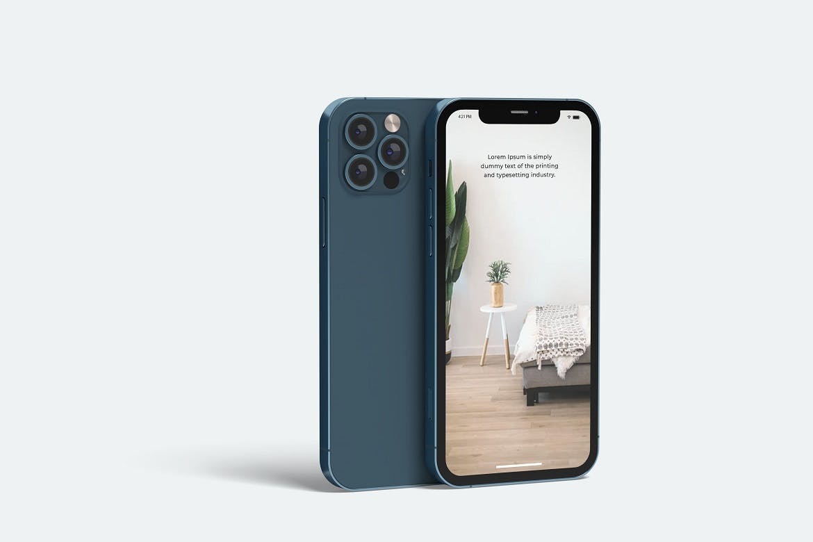 简洁苹果手机iPhone 12 Pro屏幕演示样机模板 Phone 12 Pro Mockup Vol 01_img_2