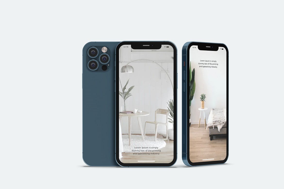 简洁苹果手机iPhone 12 Pro屏幕演示样机模板 Phone 12 Pro Mockup Vol 01_img_2