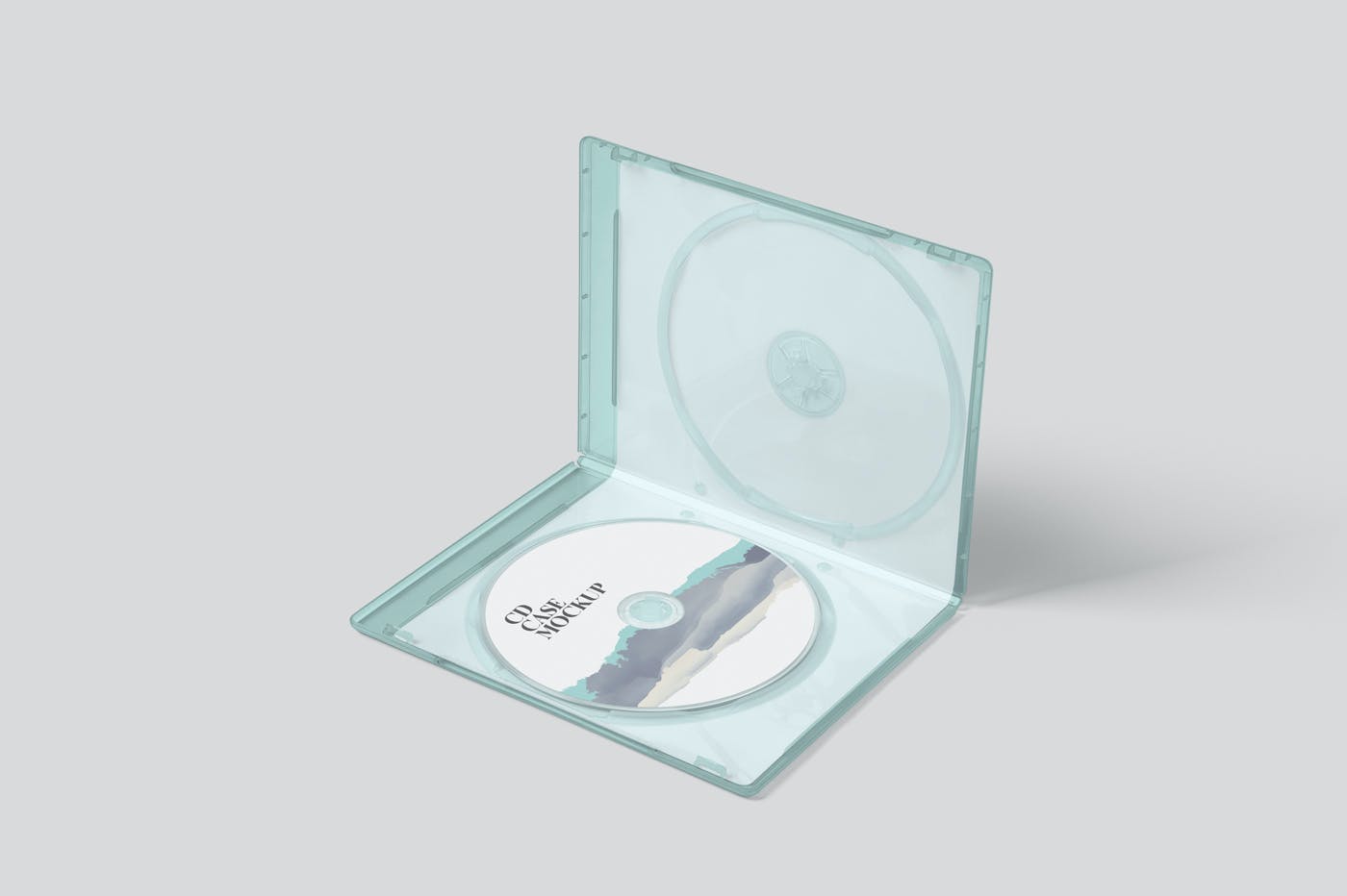 蓝光CD光盘塑料包装盒贴纸设计展示样机 Blue Ray Case Mockups_img_2