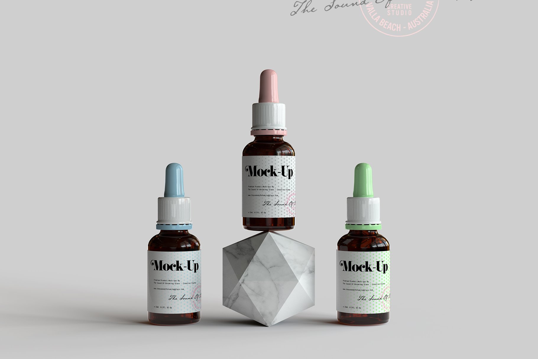 6款药物化妆品滴灌瓶包装纸盒外观设计展示贴图样机 Dropper Bottle & Box Mockup Vol.1_img_2