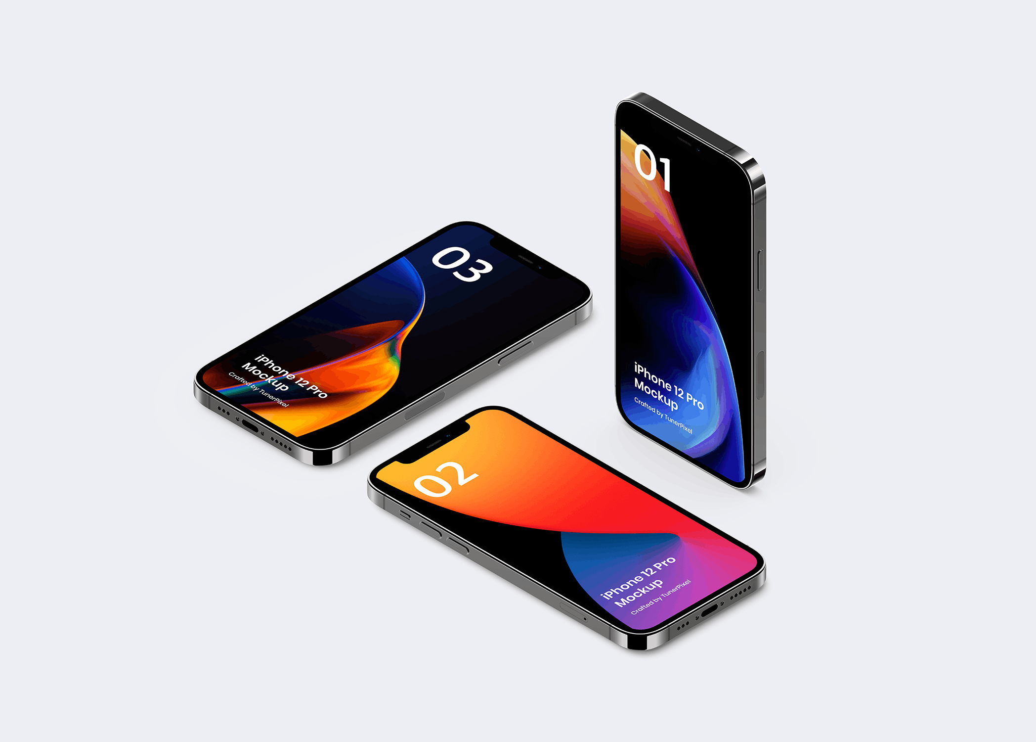 高品质苹果手机iPhone 12 Pro屏幕演示样机 iPhone 12 Pro App Mockup_img_2