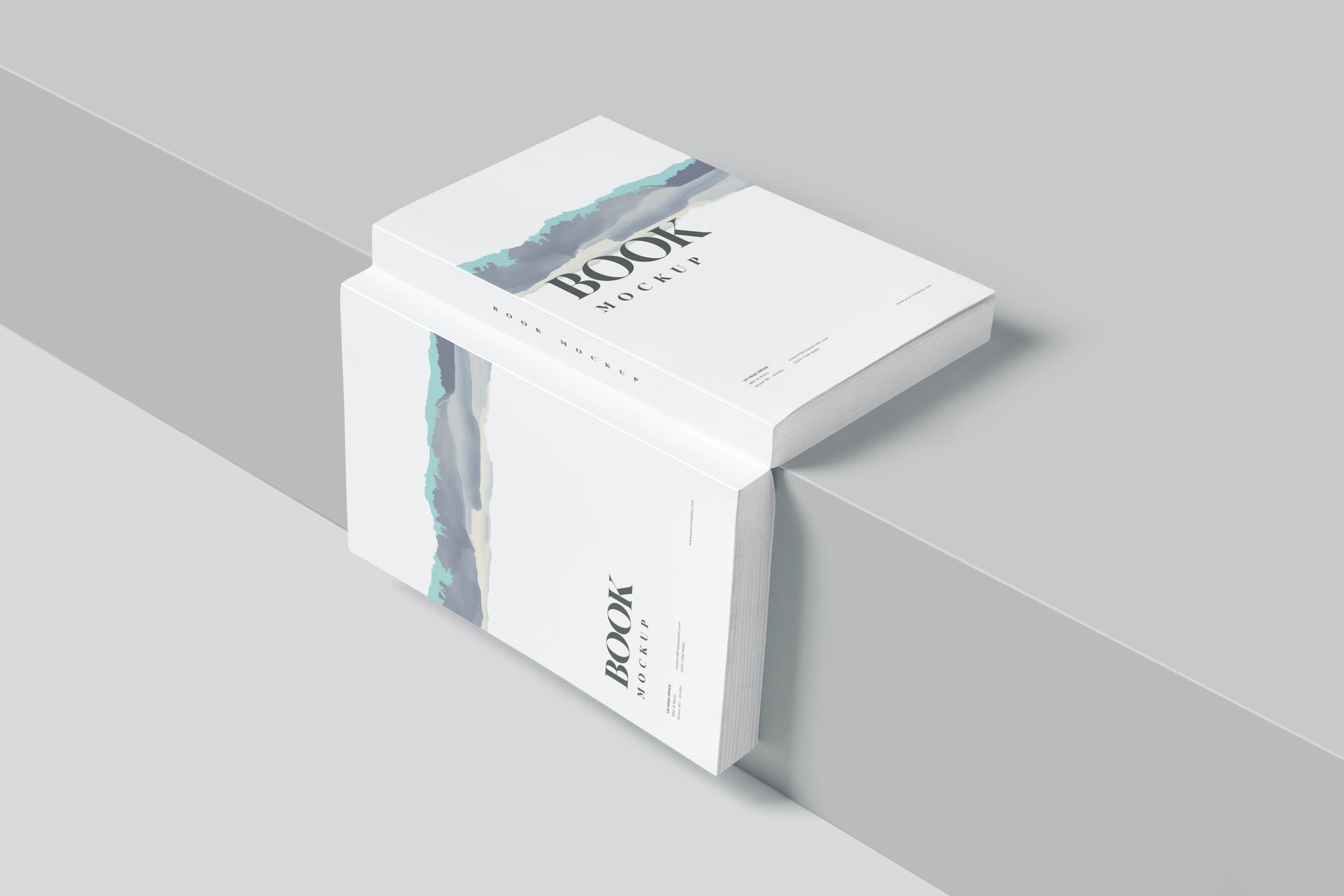 厚实书籍设计展示贴图样机模板 Thick Book Mockups_img_2