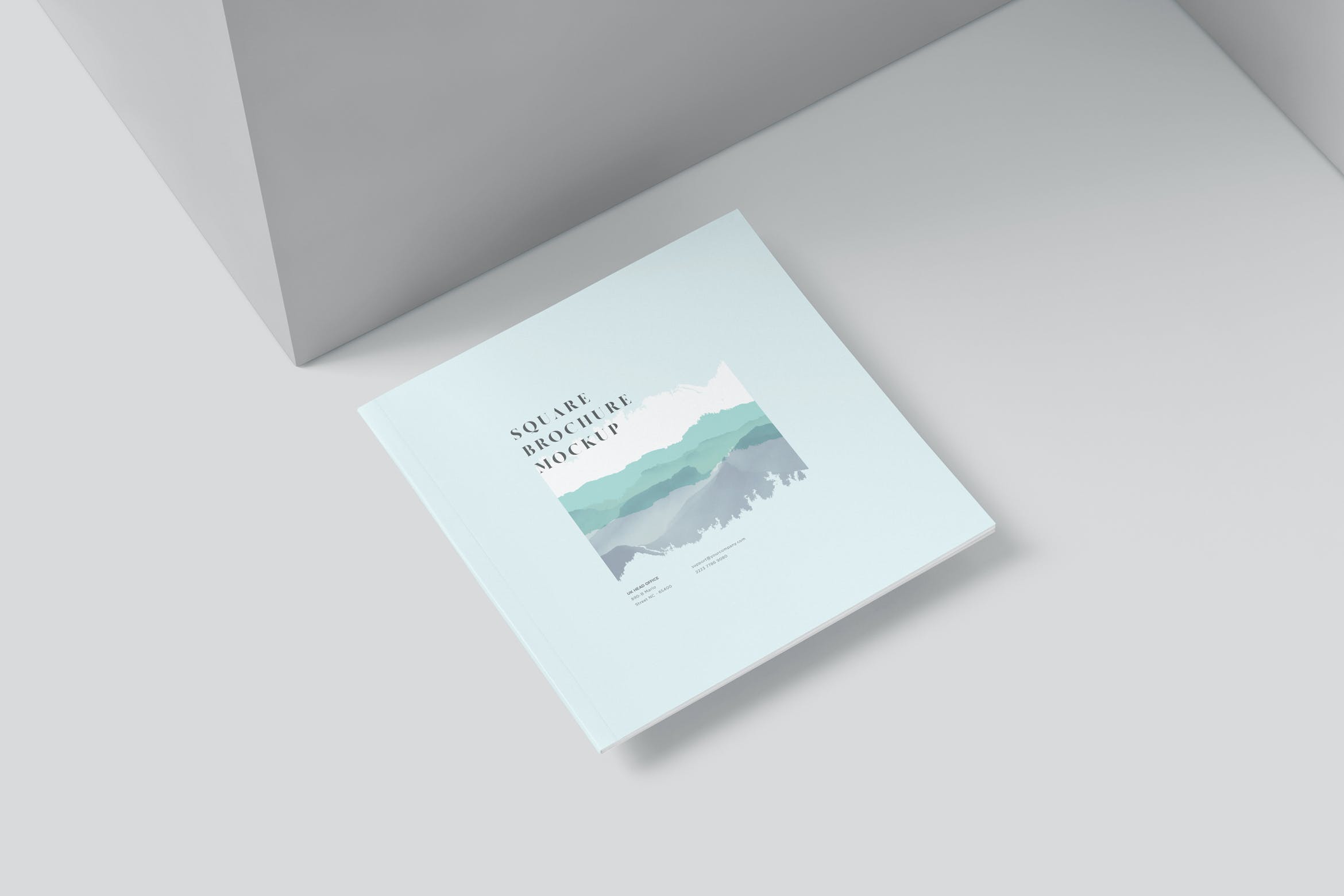 6款方形画册杂志设计展示贴图样机模板 Square Brochure Mockups_img_2