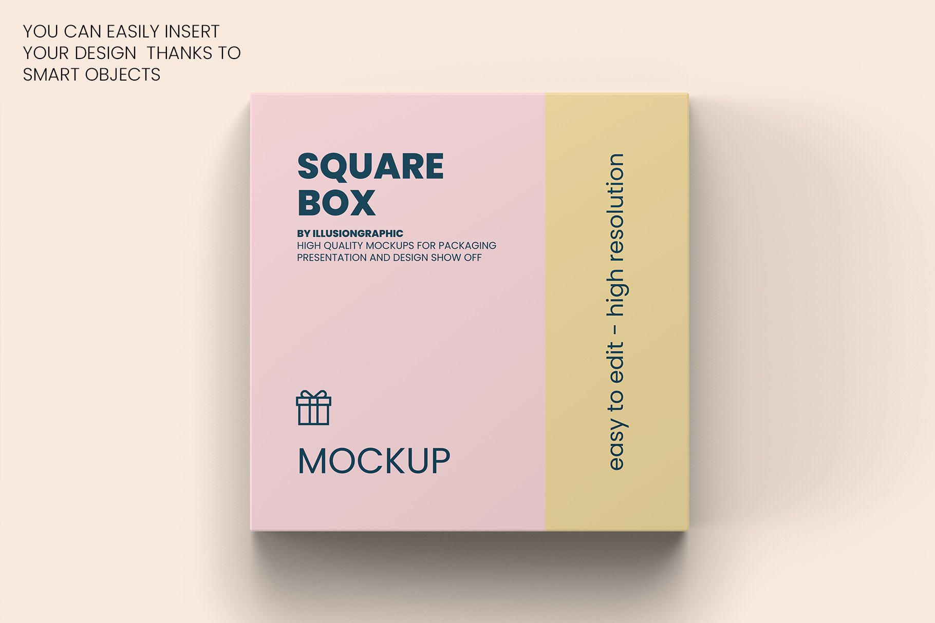 10个方形带盖产品包装纸盒设计贴图样机模板 Square Box with Lid Mockups 10 Views_img_2