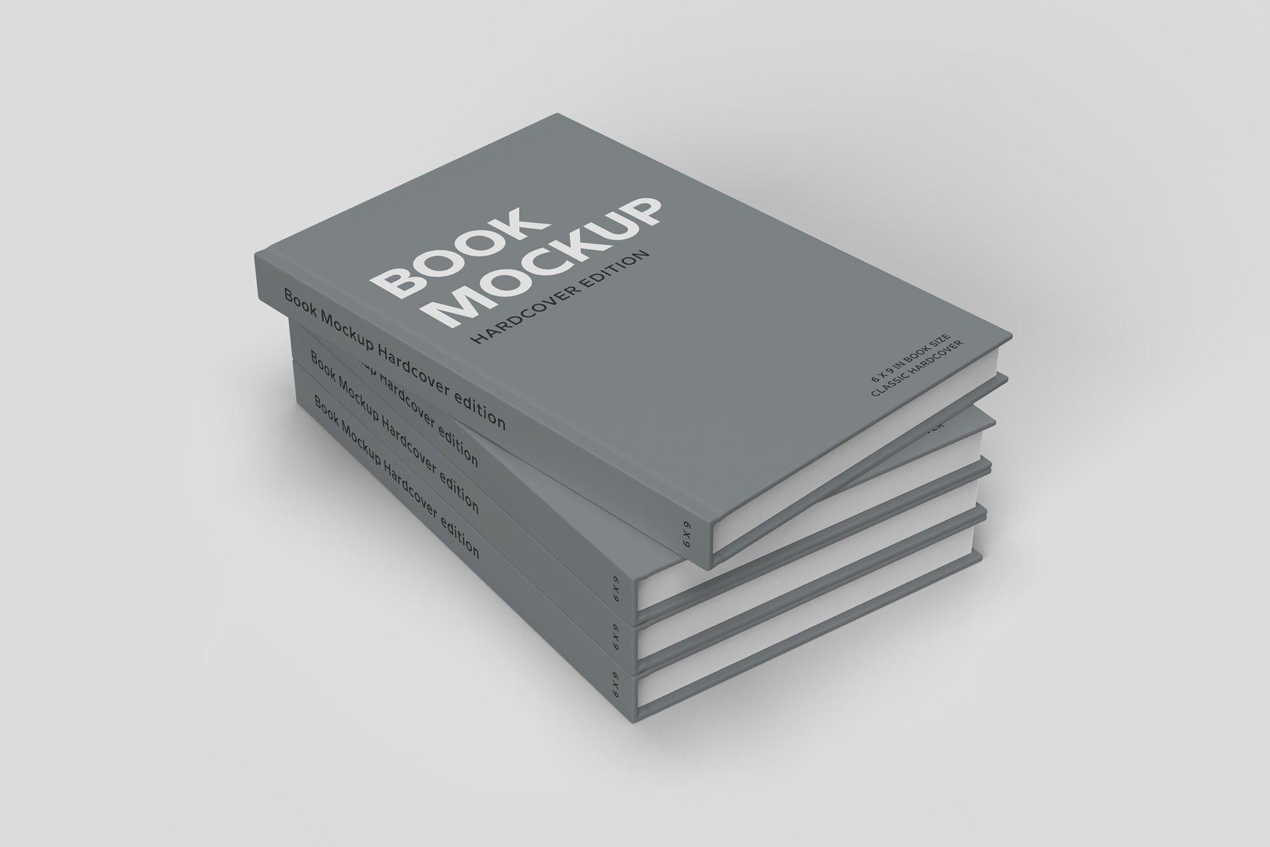 精装书硬皮书画册设计展示贴图样机 Hardcover Book Mockup_img_2