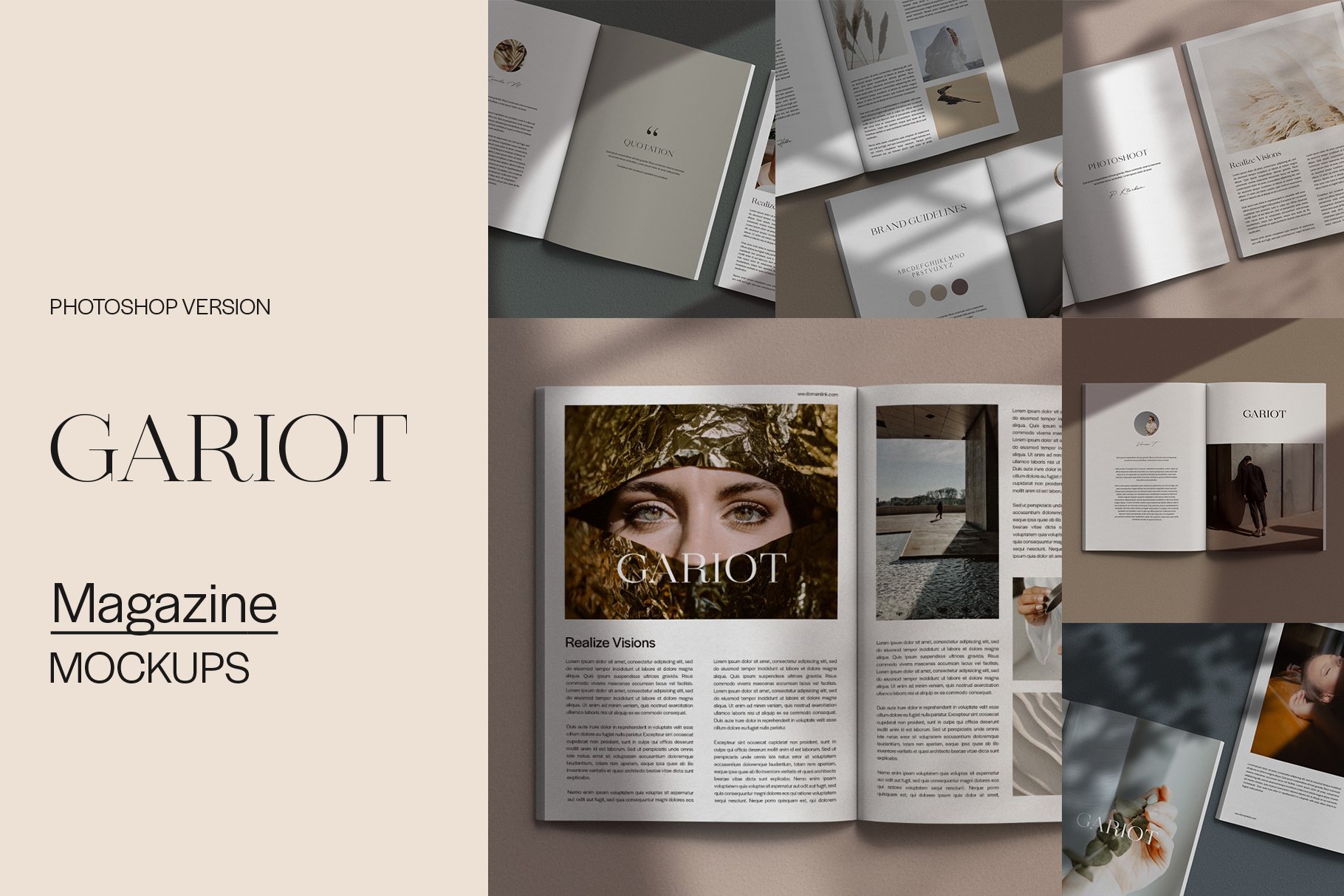 高品质杂志画册设计展示贴图样机模板素材 GARIOT Magazine Mockups_img_2