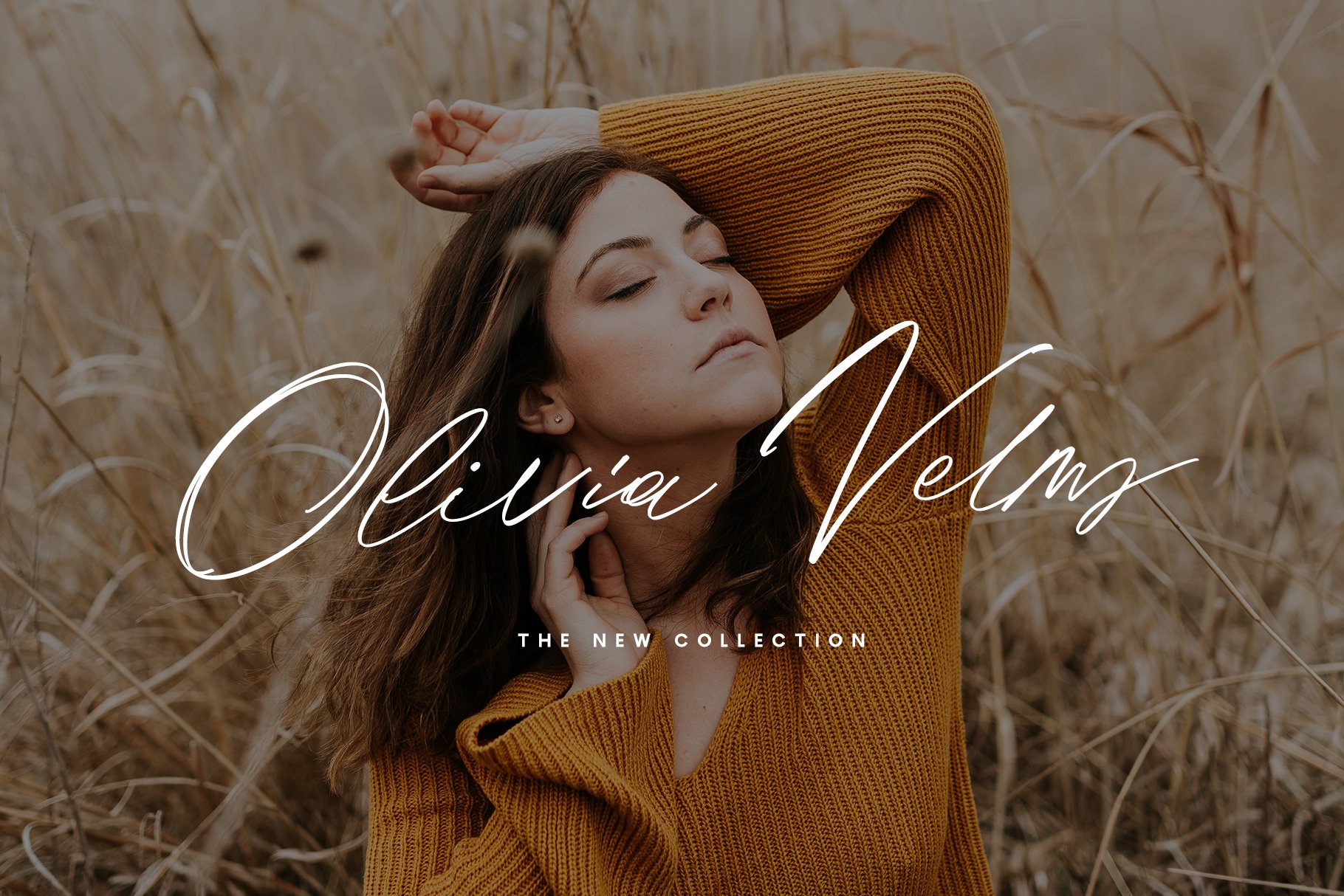 经典标题徽标Logo字体设计英文字体素材 Olivie Font Duo Script & Sans_img_2