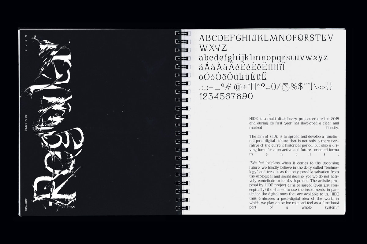 潮流锋利海报标题文字设计英文字体设计素材 Hide Serif - Hide Type 05_img_2